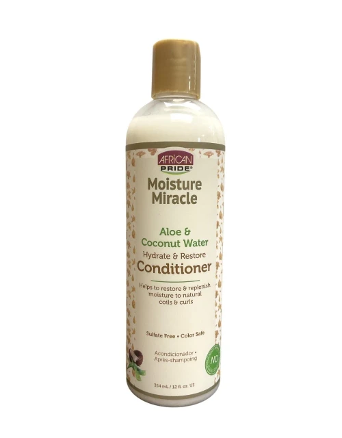 African Pride Moisture Miracle Conditioner Aloe and Coconut Water - 12 fl oz