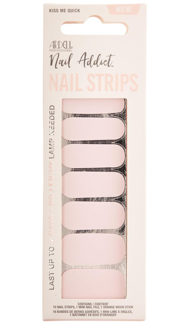 Ardell Nail Addict Nail Strips, Kiss Me Quick - 1 Ct
