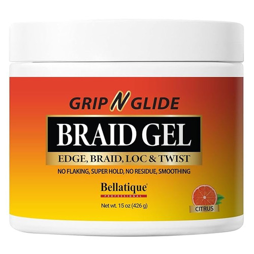 BELLATIQUE GRIP N GLIDE Braiding Gel Maximum Hold for LOC & Twist - 15 oz
