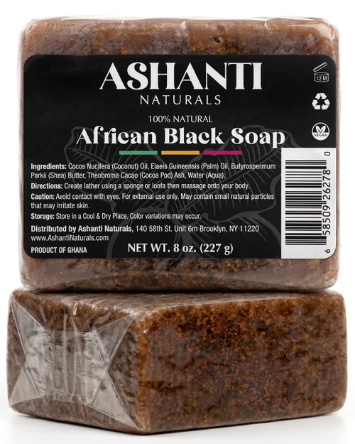 Ashanti Naturals African Black Soap Bar - 8 oz