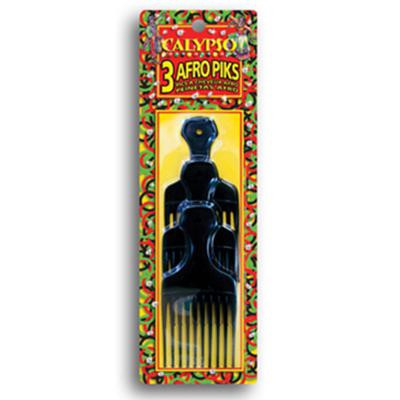 Calypso Comb Afro Pik Black - 3 Ct