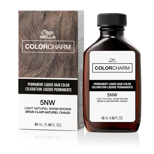 WELLA Color Charm Permanent Liquid Hair Color 5NW Light Natural Warm Brown - 1.4 fl oz