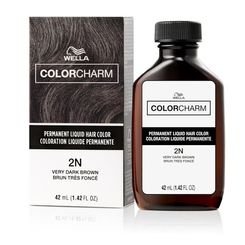 WELLA Color Charm Permanent Liquid Hair Color 2N Very Dark Brown - 1.4 fl oz