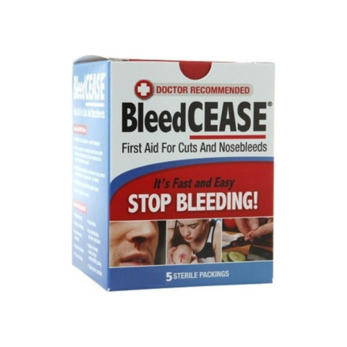 Bleedcease First Aid For Cuts And Nosebleeds Sterile Packings 5 Ea