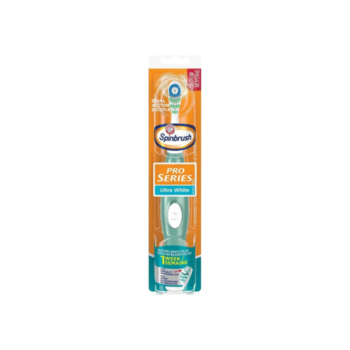 Arm & Hammer Spinbrush Pro Series Ultra White Toothbrush, Medium 1 Ea