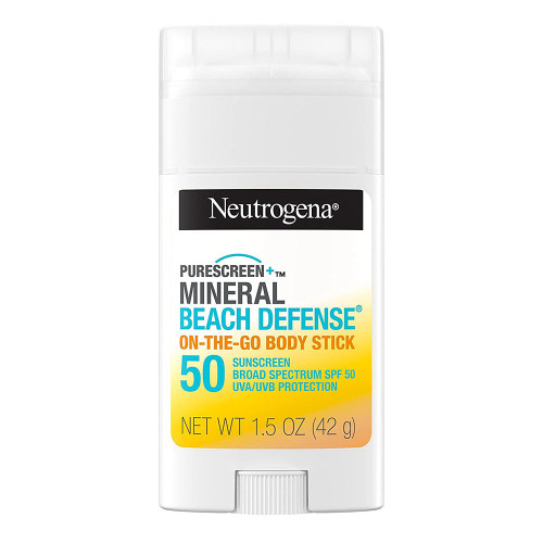 Neutrogena Purescreen+ Mineral Beach Defense On-The-Go Body Sunscreen Spf 50, 1.5 Oz