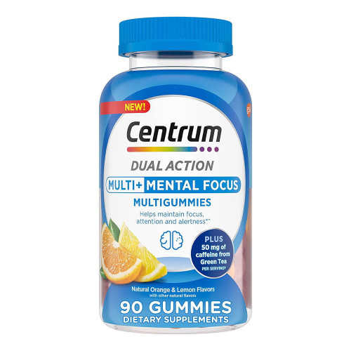 Centrum Multigummies Multi+ Dual Action Mental Focus Adult Multivitamin 90 Count