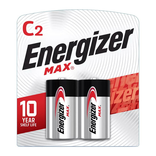 Energizer Max Alkaline Batteries, C, 2 Batteries