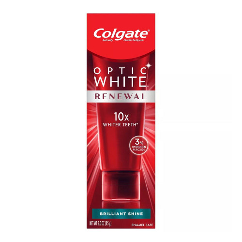 Colgate Optic White Renewal Teeth Whitening Brilliant Shine Toothpaste - 3Oz