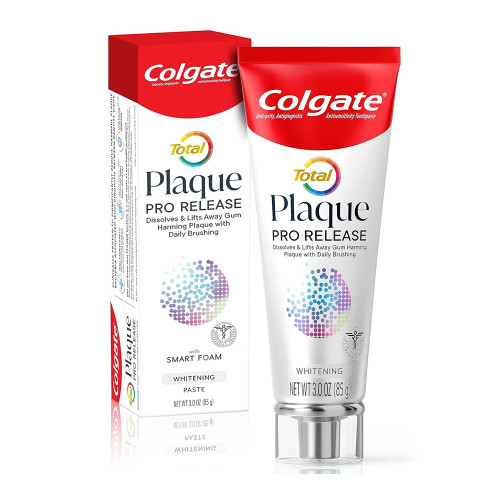 Colgate Total Plaque Pro Release Whitening Toothpaste,3.0 Oz Tube