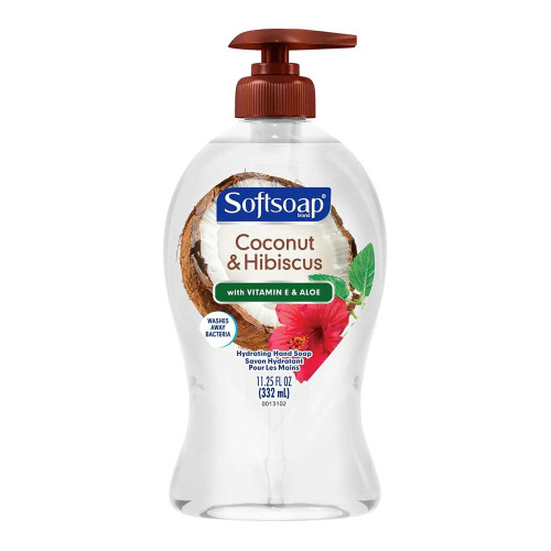 Softsoap Hydrating Liquid Hand Soap Coconut Hibiscus, Aloe Vera, 11.25 Fl Oz