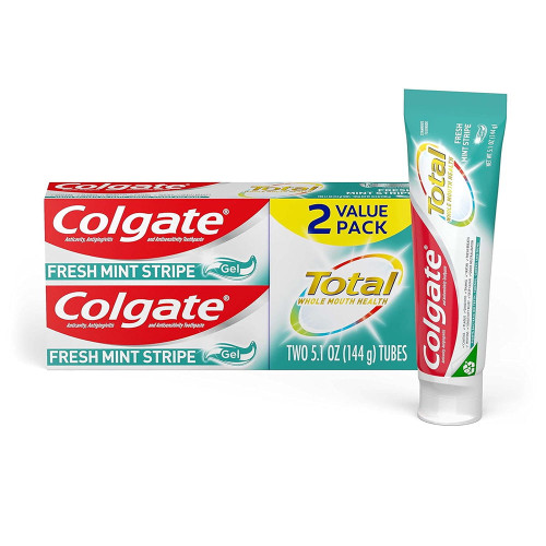 Colgate Total Fresh Mint Stripe Toothpaste,5.1 Oz Tube,
