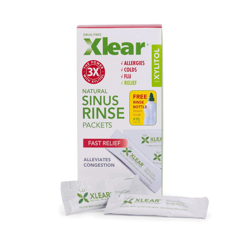 Xlear, Natural Sinus Rinse Packets With Xylitol, Case Of 3, 50 Ct