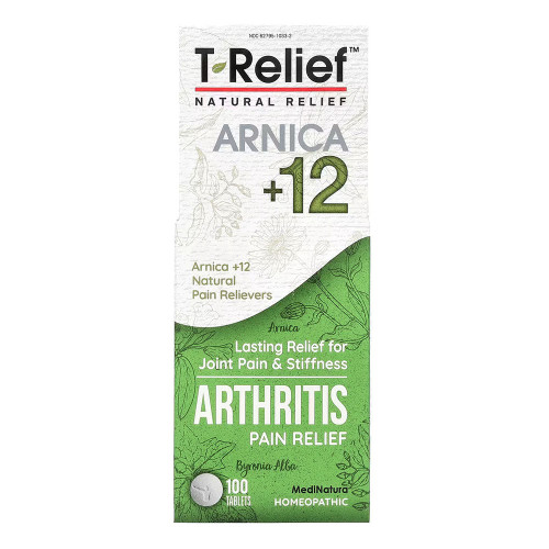 T-Relief, Arnica +12 Arthritis Pain Relief Tablets, 1 Each, 100 Tab