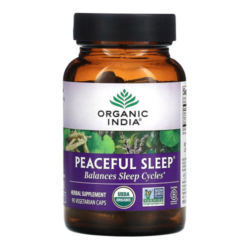 Organic India, Whole Herb Supplement Peaceful Sleep, 1 Each, 90 Vcap