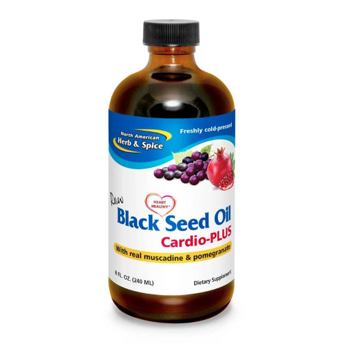 North American Herb & Spice, Black Seed Oil Cardio-Plus Dietary Supplement Bottle, 1 Each, 8 Fl Oz