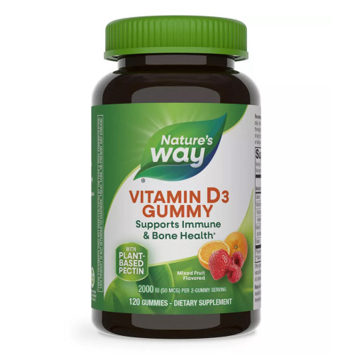 Nature'S Way, Vitamin D3 Gummies Mixed Fruit 50Mcg, 1 Each, 120 Ct