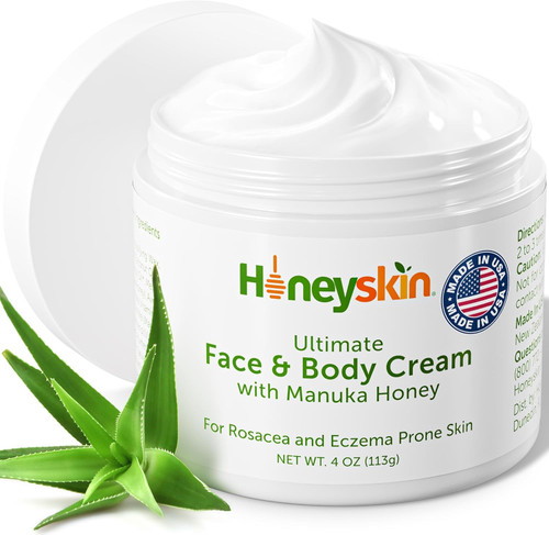 Hydrating Face Moisturizer & Body Cream With Manuka Honey Cream ,4Oz