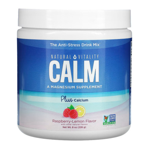 Natural Vitality, Calm Plus Calcium Raspberry Lemon, 1 Each, 8 Oz