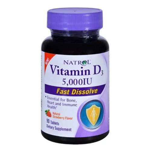 Natrol, Vitamin D3 Fast Dissolve Lets 5000Iu, 1 Each, 90 Tab