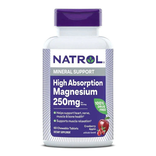 Natrol, Magnesium High Absorption Lets 250Mg, 1 Each, 60 Tab