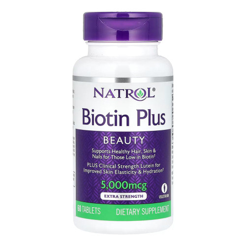 Natrol, Biotin Plus With Lutein Capsules 5000Mcg, 1 Each, 60 Ct