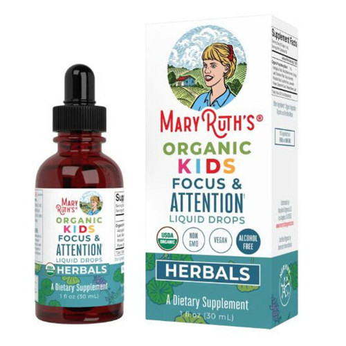 Mary Ruth'S, Organic Kids Focus & Attention Liquid Drops, 1 Each, 1 Fl Oz