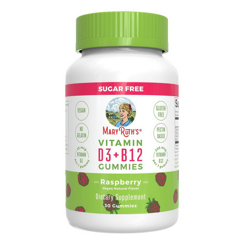 Maryruth'S Vitamin D3 + B12 Sugar Free Gummies - Raspberry, 30 Count