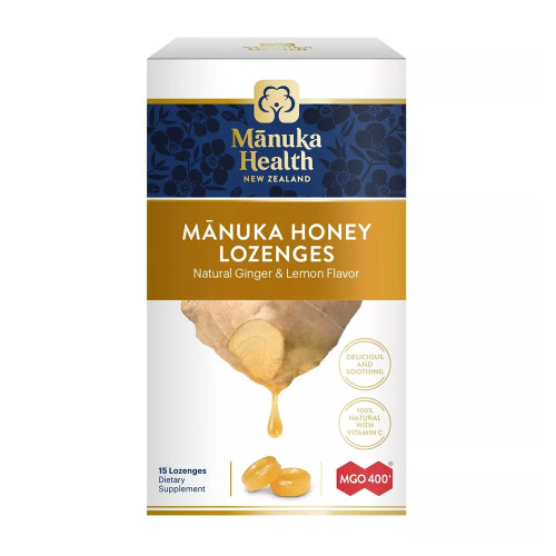 Manuka Health, Loz Honey Mgo 400+Lem Ginger, 1 Each, 15 Ct