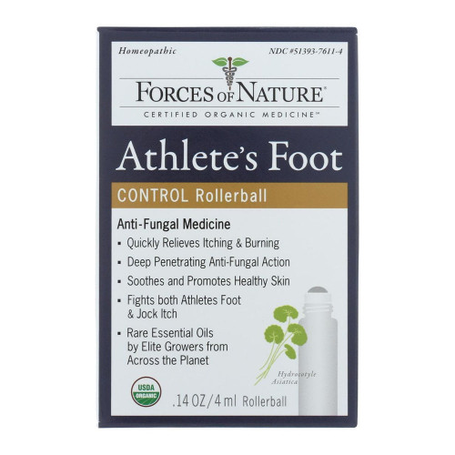 Forces Of Nature, Athlete'S Foot Control Rollerball Antifungal, 1 Each, 4 Ml