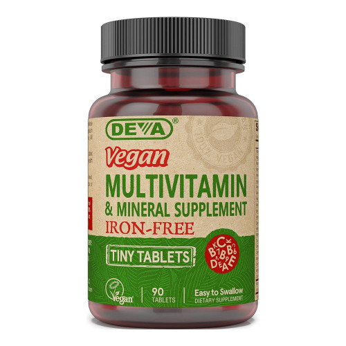 Deva Vegan Vitamins, Multivit Tny Tablets W/O Iron Lets, 1 Each, 90 Tab Deva Vegan Vitamins, Multivit Tny Tablets W/O Iron Lets, 1 Each, 90 Tab