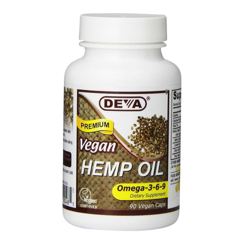 Deva Vegan Vitamins, Hemp Oil Omega 3 6 9 90 Capsules, 1 Each, 90 Vcap