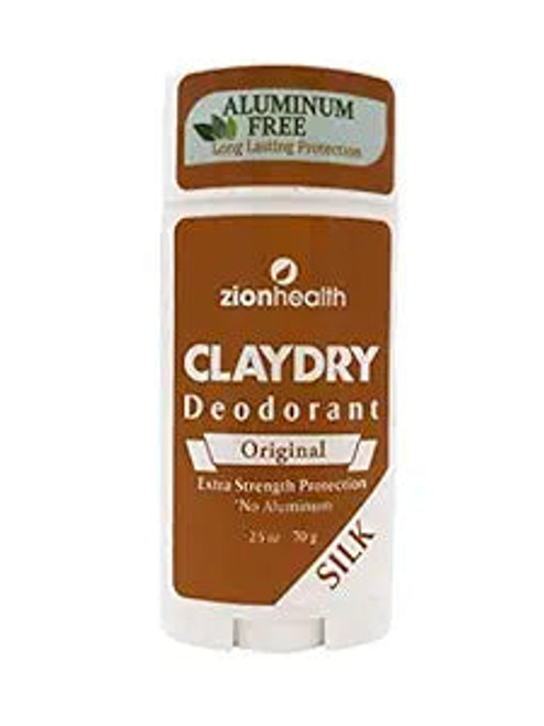 Zion Health, Claydry Silk Deodorant Original, 1 Each, 2.5 Oz