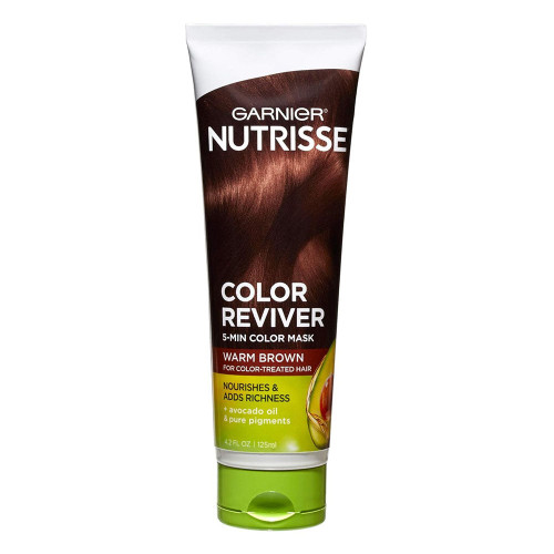 Garnier Nutrisse 5 Minute Nourishing Color Hair Mask For Color Treated Hair, Warm Brown, 4.2 Fl. Oz.