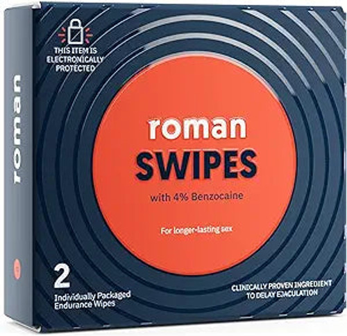 Roman Swipes With 4% Benzocaine 2 Count