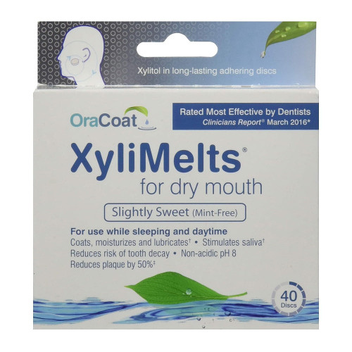 Oracoat, Xylimelts Dry Mouth Mint Free, 1 Each, 40 Ct