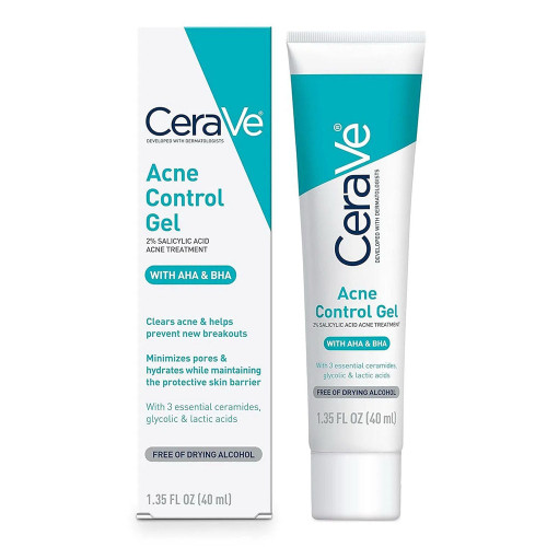 Cerave Salicylic Acid Acne Gel For Face To Control And Clear Breakouts 1.35 Ounce