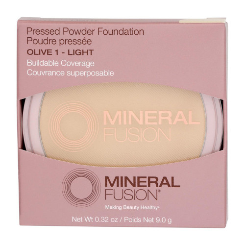 Mineral Fusion Pressed Powder Foundation Olive 1, Light - 0.32 Oz