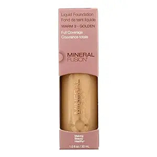 Mineral Fusion, Makeup Liquid Foundation Warm 3, 1 Each, 1 Oz