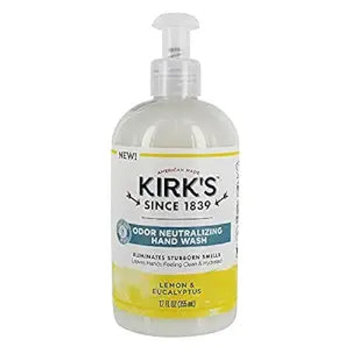 Kirk`S, Odor Neutralizer Hand Soap Lemon Eucalyptus, 1 Each, 12 Oz