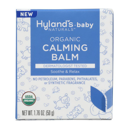 Hyland'S Naturals Baby Organic Calming Balm, Soothe & Relax, With Organic Lavender, Eucalyptus, & Bergamot Fruit Oil, 1.76 Oz.
