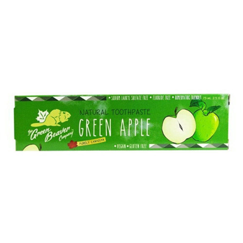 The Green Beaver, Natural Toothpaste Green Apple, 1 Each, 2.5 Fl Oz