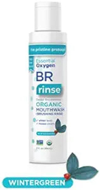 Essential Oxygen, Organic Mouthwash Brushing Rinse Wintergreen, 1 Each, 3 Fl Oz