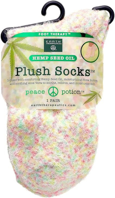 Earth Therapeutics Hemp Seed Oil Plush Socks