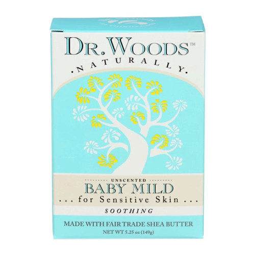 Dr. Woods, Naturally Bar Soap Baby Mild Unscented, 1 Each, 5.25 Oz