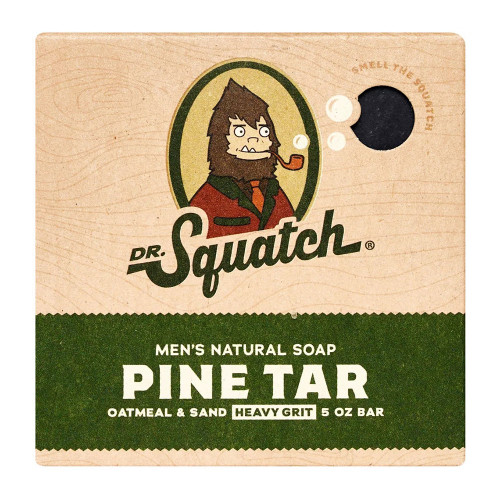 Dr. Squatch All Natural Bar Soap For Men With Heavy Grit, Pine Tar