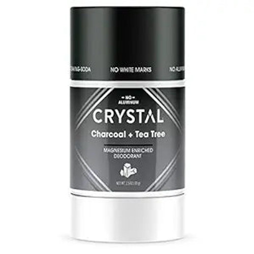 Crystal, Charcoal And Tea Tree Magnesium Enriched Deodorant Stick, 1 Each, 2.5 Oz
