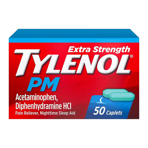 Tylenol Pm Extra Strength Nighttime Pain Reliever & Sleep Aid Caplets, 500 Mg ,50 Ct