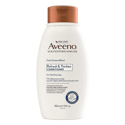 Aveeno Scalp Soothing Fresh Greens Blend Conditioner, Peppermint, 12 Fl Oz