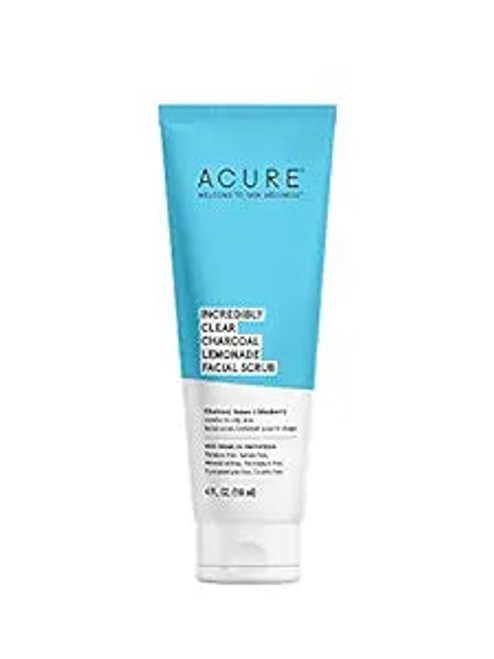 Acure, Incredibly Clear Charcoal Lemonade Facial Scrub, 1 Each, 4 Oz